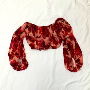 For Love & Lemons Crop Blouse Size S